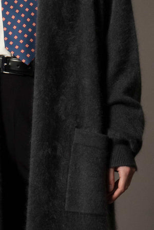 Cappotto in Puro Cashmere Spazzolato Ardesia