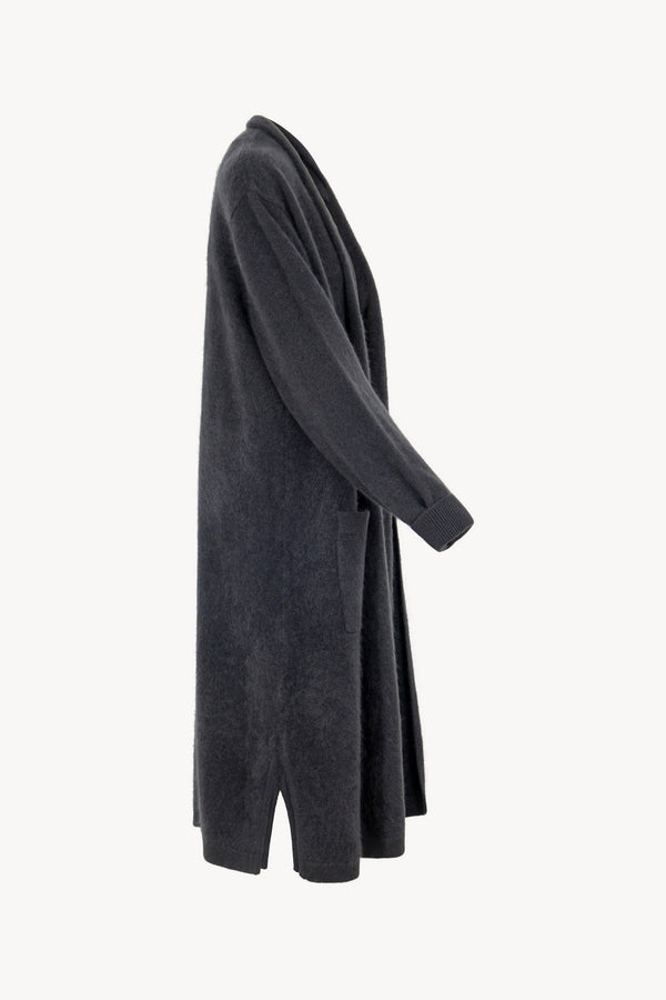 Cappotto in Puro Cashmere Spazzolato Ardesia