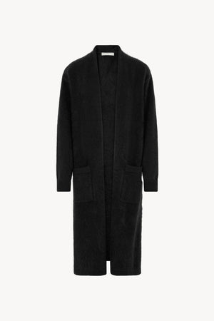 Cappotto in Puro Cashmere Spazzolato Nero