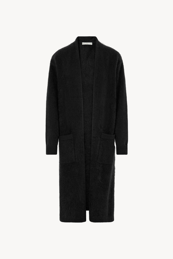 Cappotto in Puro Cashmere Spazzolato Nero