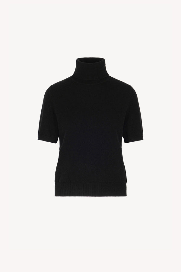 Dolcevita Mezza Manica in Puro Cashmere Nero