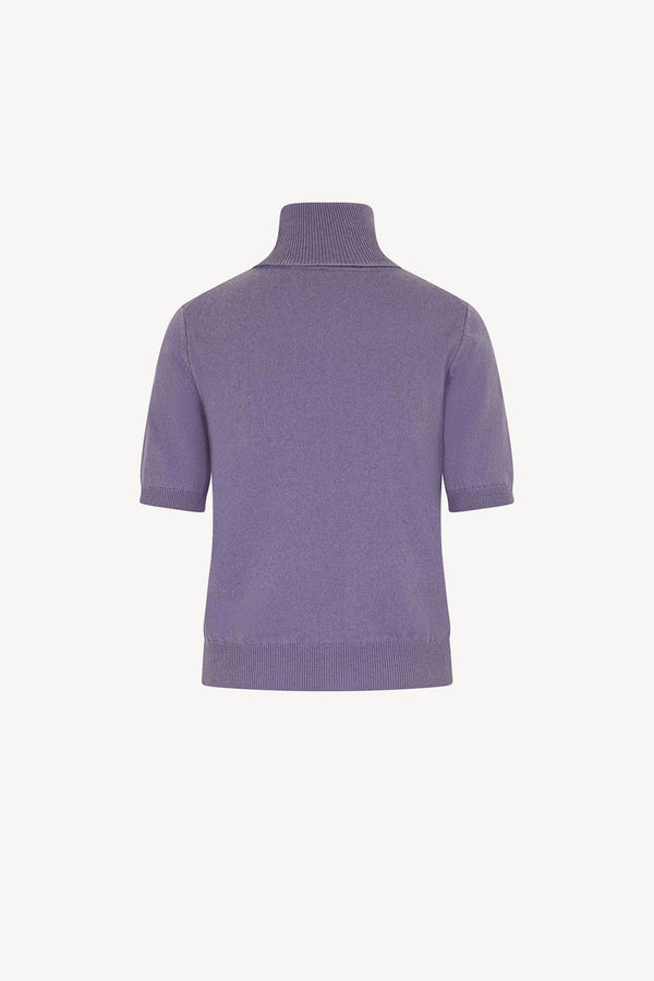 Dolcevita Mezza Manica in Puro Cashmere Malva