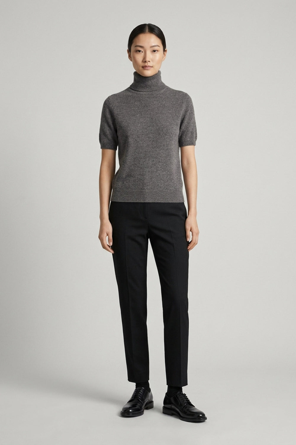 Dolcevita Mezza Manica in Puro Cashmere Derby