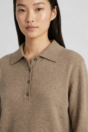 Dune Pure Cashmere Polo in Plain Stitch