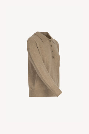 Dune Pure Cashmere Polo in Plain Stitch