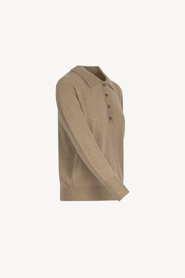 Dune Pure Cashmere Polo in Plain Stitch