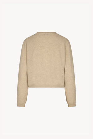 Mini Cardigan Girocollo in Puro Cashmere Avena