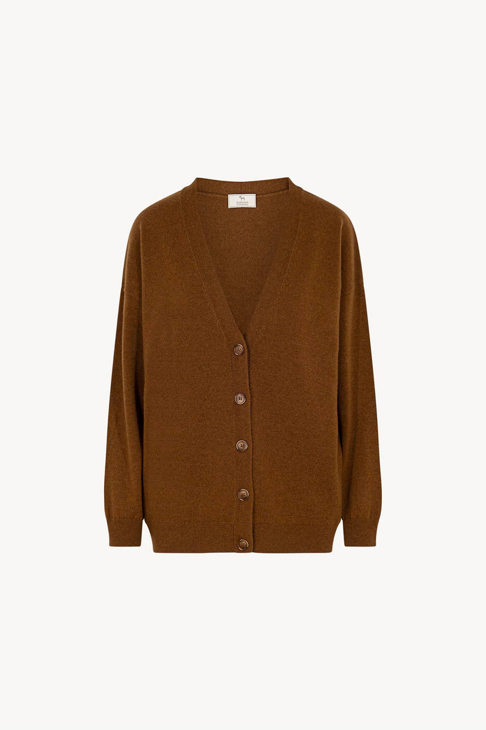 Terracotta Pure Cashmere V-neck Cardigan