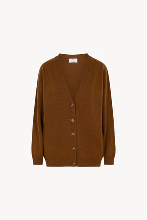 Terracotta Pure Cashmere V-neck Cardigan