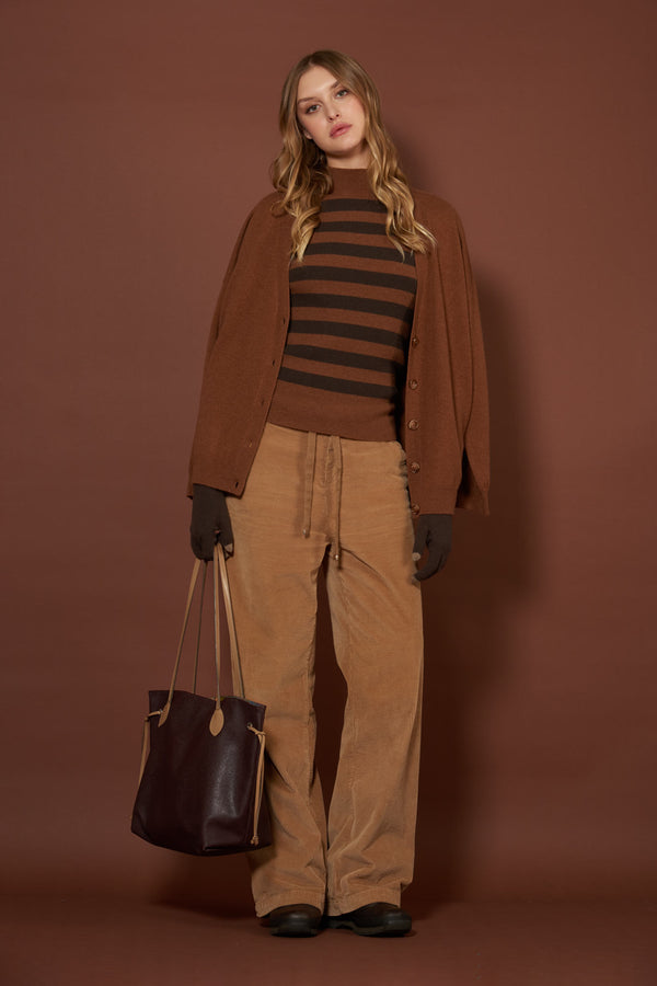 Terracotta Pure Cashmere V-neck Cardigan
