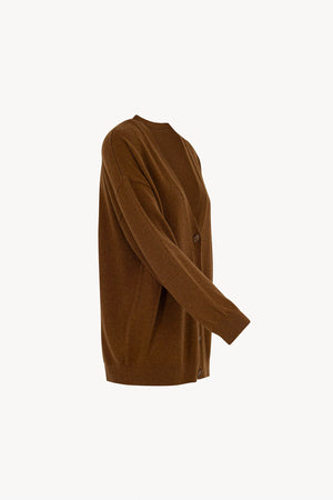Terracotta Pure Cashmere V-neck Cardigan