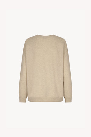 Cardigan Scollo a V in Puro Cashmere Avena