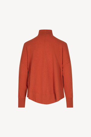Maglia Lupetto Svasata in Puro Cashmere Spezie