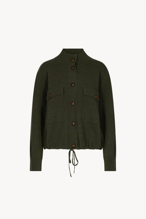 Bomber in Punto Stoffa in Puro Cashmere Foresta