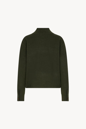 Bomber in Punto Stoffa in Puro Cashmere Foresta