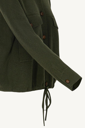 Bomber in Punto Stoffa in Puro Cashmere Foresta