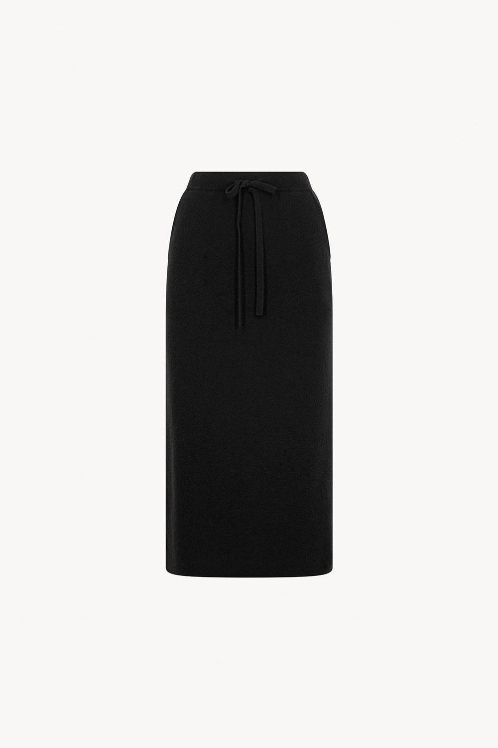 Gonna Lunga in Punto Stoffa in Puro Cashmere Nero
