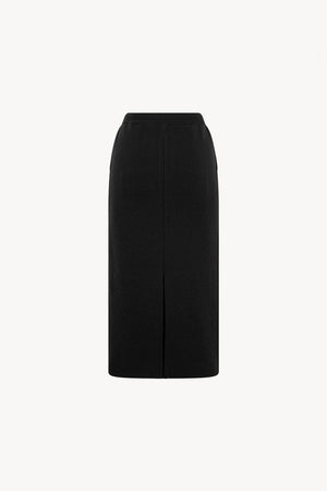 Gonna Lunga in Punto Stoffa in Puro Cashmere Nero