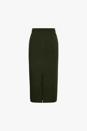 Gonna Lunga in Punto Stoffa in Puro Cashmere Foresta