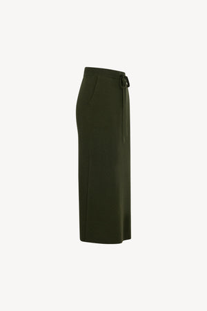 Gonna Lunga in Punto Stoffa in Puro Cashmere Foresta