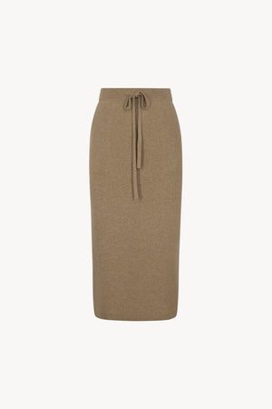 Gonna Lunga in Punto Stoffa in Puro Cashmere Dune