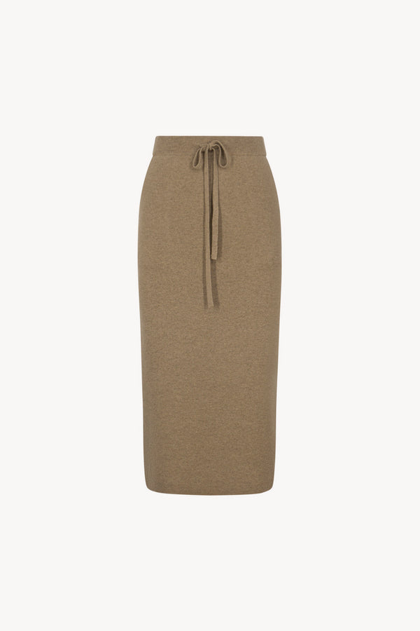 Gonna Lunga in Punto Stoffa in Puro Cashmere Dune