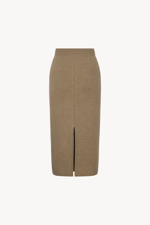 Gonna Lunga in Punto Stoffa in Puro Cashmere Dune