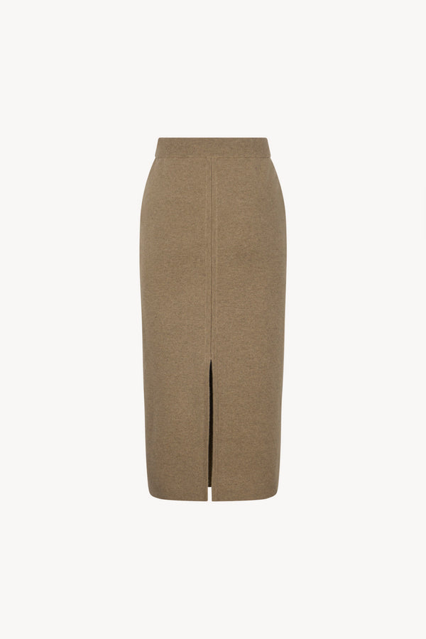 Gonna Lunga in Punto Stoffa in Puro Cashmere Dune