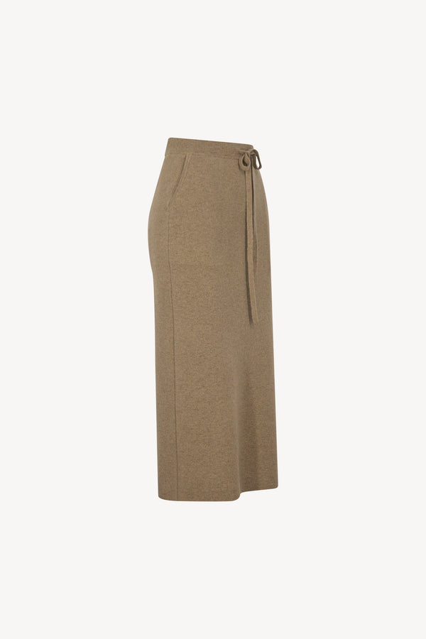 Gonna Lunga in Punto Stoffa in Puro Cashmere Dune