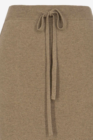 Gonna Lunga in Punto Stoffa in Puro Cashmere Dune