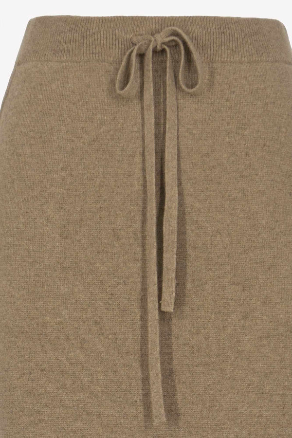 Gonna Lunga in Punto Stoffa in Puro Cashmere Dune
