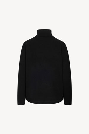 Black Pure Cashmere 4-Ply Turtleneck Sweater