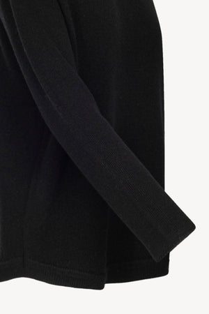 Black Pure Cashmere 4-Ply Turtleneck Sweater