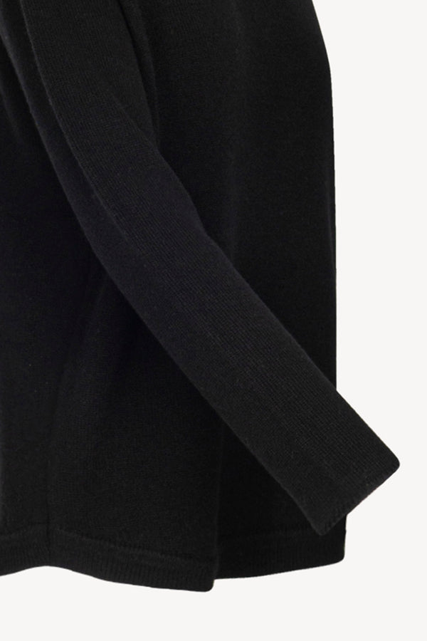 Black Pure Cashmere 4-Ply Turtleneck Sweater