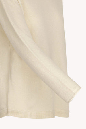 Ivory Pure Cashmere 4-Ply Turtleneck Sweater