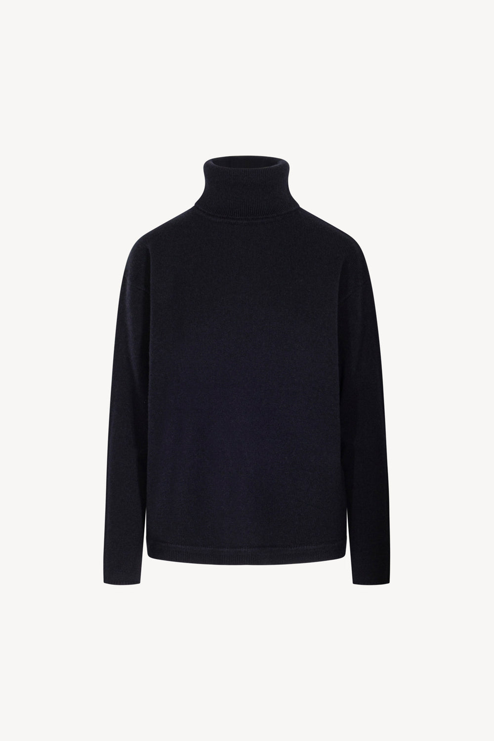 Midnight Blue Pure Cashmere 4-Ply Turtleneck Sweater