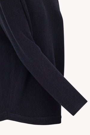 Midnight Blue Pure Cashmere 4-Ply Turtleneck Sweater