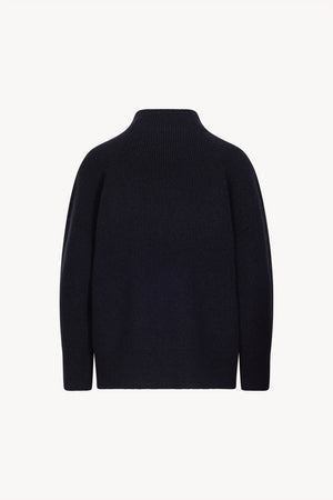 Maglia Lupetto a Costa Inglese in Puro Cashmere Notte