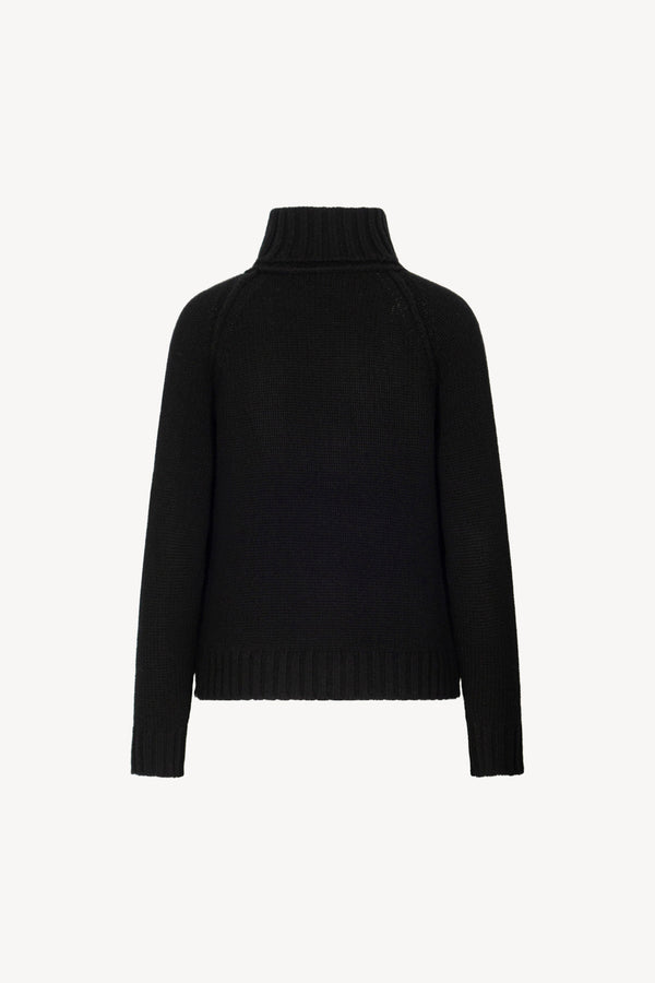 Dolcevita Manica Raglan 10 Fili in Puro Cashmere Nero