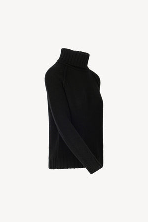 Dolcevita Manica Raglan 10 Fili in Puro Cashmere Nero