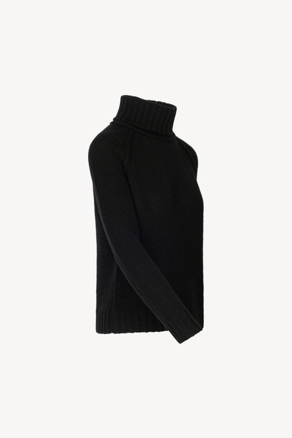 Dolcevita Manica Raglan 10 Fili in Puro Cashmere Nero