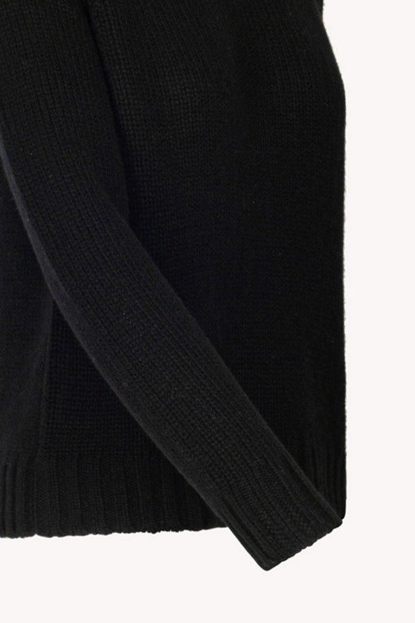 Dolcevita Manica Raglan 10 Fili in Puro Cashmere Nero