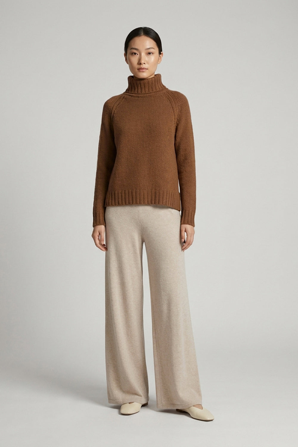 Dolcevita Manica Raglan 10 Fili in Puro Cashmere Terracotta