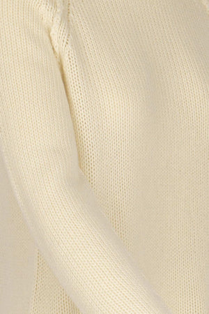 Ivory Pure Cashmere 10-Ply Turtleneck with Raglan Sleeves