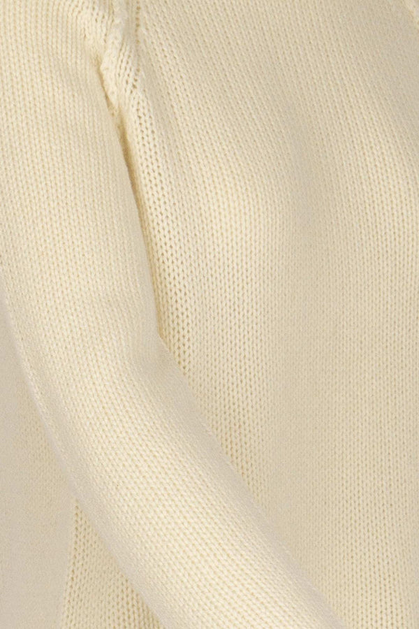 Ivory Pure Cashmere 10-Ply Turtleneck with Raglan Sleeves