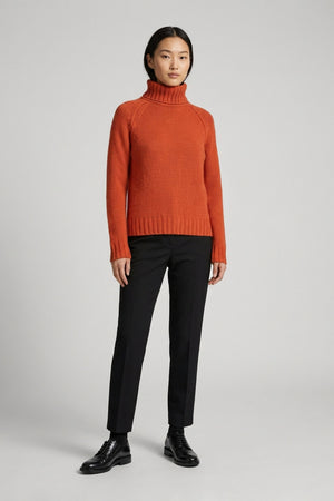 Dolcevita Manica Raglan 10 Fili in Puro Cashmere Spezie