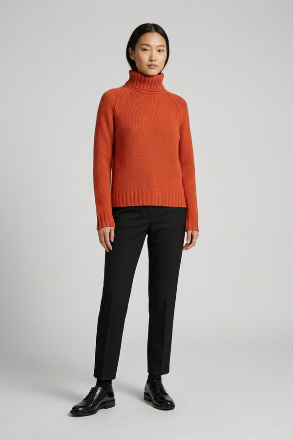 Dolcevita Manica Raglan 10 Fili in Puro Cashmere Spezie