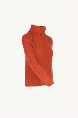 Dolcevita Manica Raglan 10 Fili in Puro Cashmere Spezie