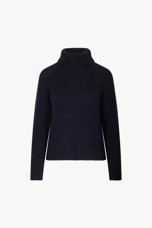 Dolcevita Manica Raglan 10 Fili in Puro Cashmere Notte