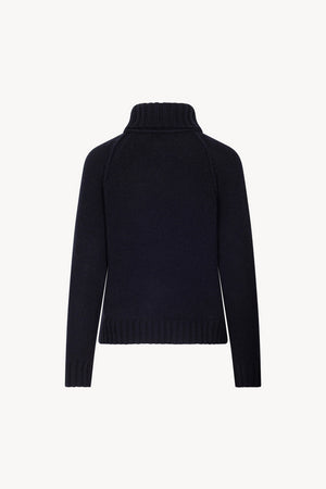 Dolcevita Manica Raglan 10 Fili in Puro Cashmere Notte